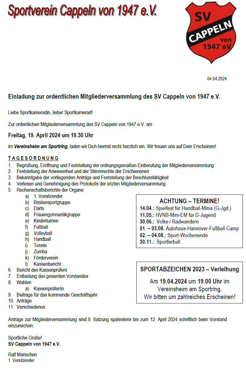 Generalversammlung 2024